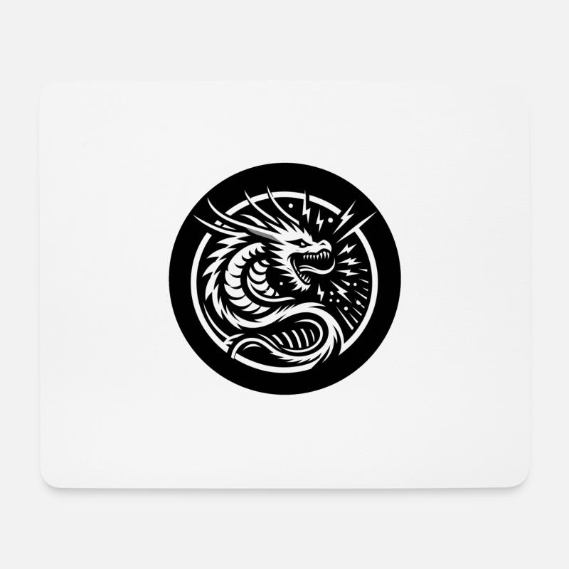 Dragon-1 - Mousepad (Querformat) - Weiß