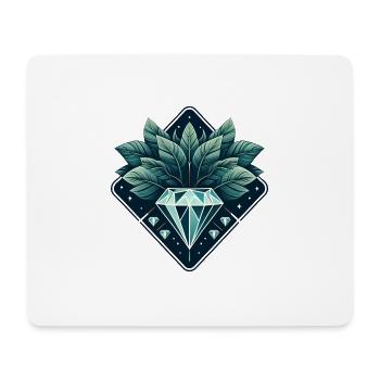 Blühender Diamant - Mousepad (Querformat) - Weiß - Vorne