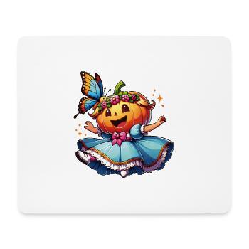 Cute Halloween Princess with Butterfly - Mouse Pad (horizontal) - white - Front