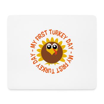 My first Turkey Day - Mousepad (Querformat) - Weiß - Vorne