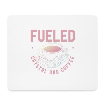 Fueled By Crystals And Coffee - Mousepad (Querformat) - Weiß - Vorne