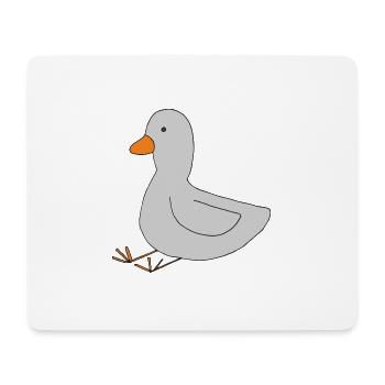 ente grau - Mousepad (Querformat) - Weiß - Vorne