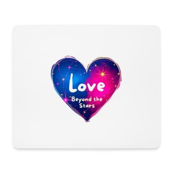 Liebe jenseits der Sterne Herz-Design - Mousepad (Querformat) - Weiß - Vorne