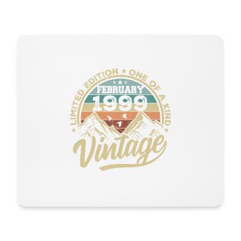 Février 1999 Vintage Rétro, Février 1999 Cadeau - Tapis de souris (format paysage) - blanc - Devant