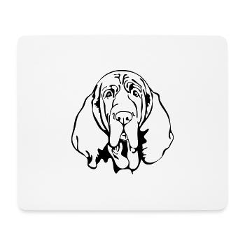 BLOODHOUND Hunde Hund Wilsigns Jagdhunde Jagdhund - Mousepad (Querformat) - Weiß - Vorne