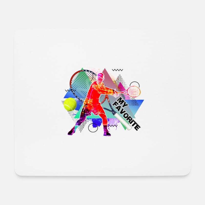 tennis - Mousepad (Querformat) - Weiß