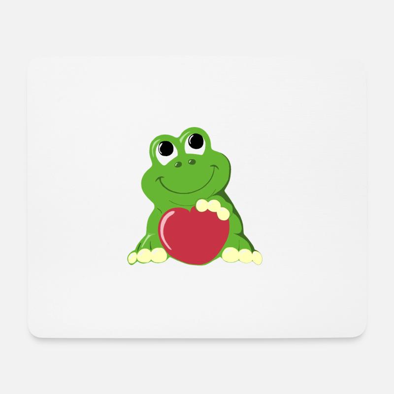 Frosch - Mousepad (Querformat) - Weiß
