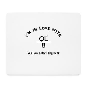 Civil Engineer QL/8 Civil Engineer Gift Moment - Mouse Pad (horizontal) - white - Front
