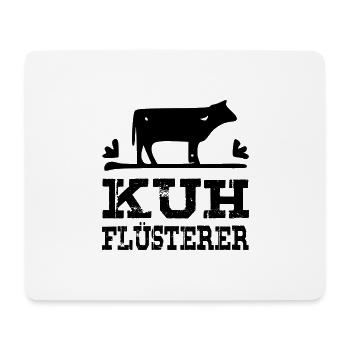 Kuh Flüsterer - Mousepad (Querformat) - Weiß - Vorne