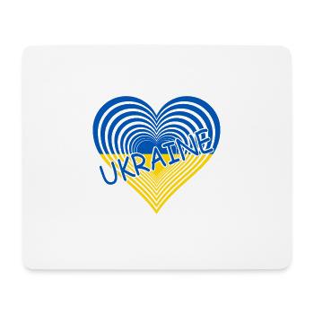 Ukraine Heart - Mousepad (Querformat) - Weiß - Vorne