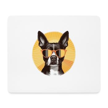 Terrier de Boston 2 - Tapis de souris (format paysage) - blanc - Devant