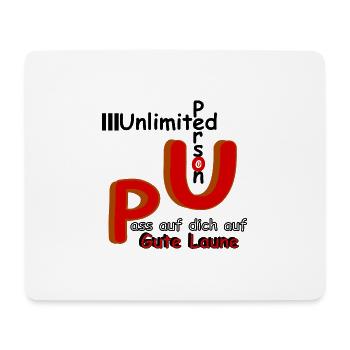Pass auf dich auf Gute Laune - Mousepad (Querformat) - Weiß - Vorne