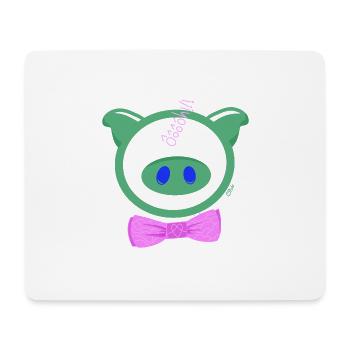 HoOoOh! Das schicke Schwein - Mousepad (Querformat) - Weiß - Vorne