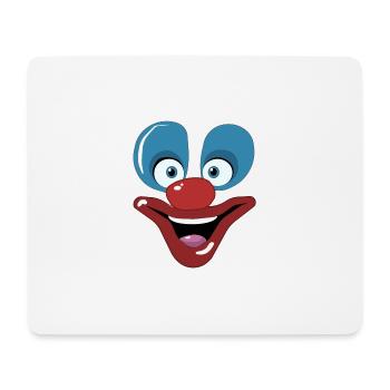 Happy clown face design - Mouse Pad (horizontal) - white - Front