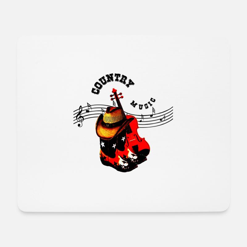 country music - Mousepad (Querformat) - Weiß