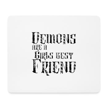 DEMONS ARE A GIRLS BEST FRIEND TUMBLR SHIRT - Mouse Pad (horizontal) - white - Front