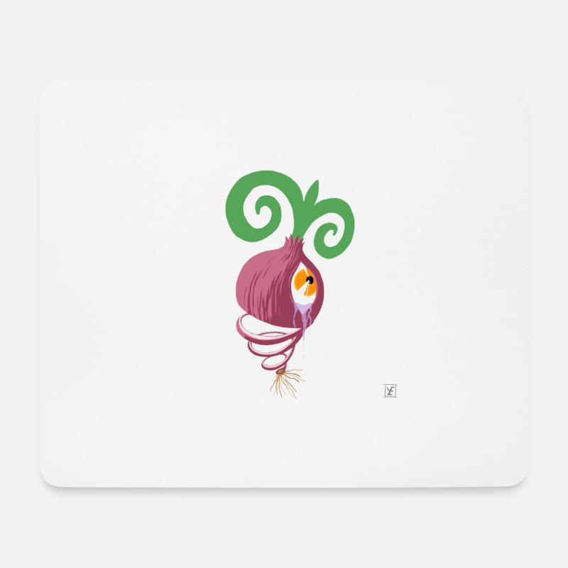 Crying Onion - Mousepad (Querformat) - Weiß