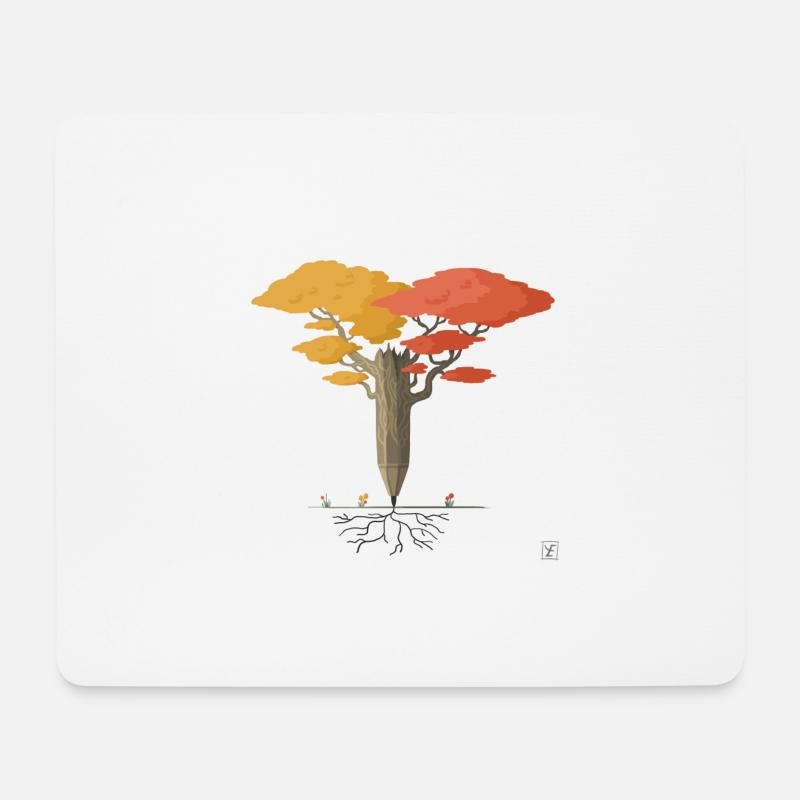 Tree of writing - Mouse Pad (horizontal) - white