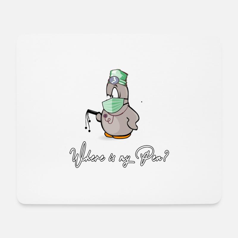 krankenschwester nurse pflege wo ist der stift op - Mousepad (Querformat) - Weiß