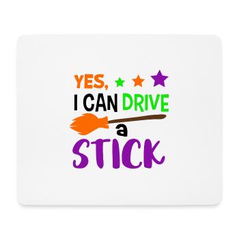 Yes I can drive a stick - Mousepad (Querformat) - Weiß - Vorne
