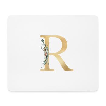 Personalisierbar Monogramm R - Mousepad (Querformat) - Weiß - Vorne