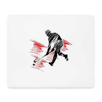 hockeyspieler hockey feldhockey hockeyzone - Mousepad (Querformat) - Weiß - Vorne