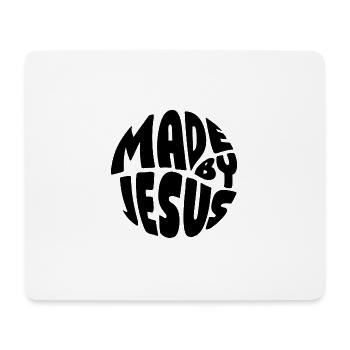 MADE BY JESUS - Mouse Pad (horizontal) - white - Front