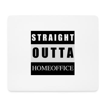 Homeoffice Shirt - Mousepad (Querformat) - Weiß - Vorne