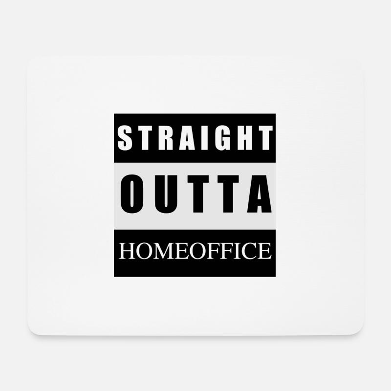 Homeoffice Shirt - Mousepad (Querformat) - Weiß