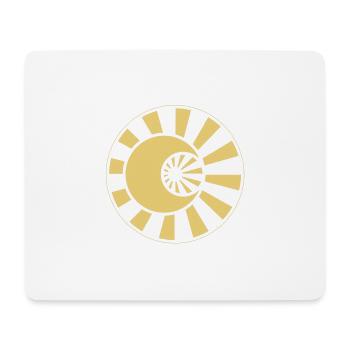Soleil et Lune - Tapis de souris (format paysage) - blanc - Devant