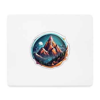 Berg / Alpen / Gipfel / Natur / Wald / Gestein - Mousepad (Querformat) - Weiß - Vorne