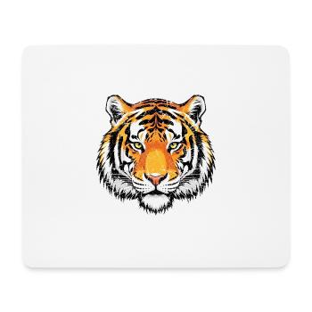 Fascination tiger head in vintage style - Mouse Pad (horizontal) - white - Front
