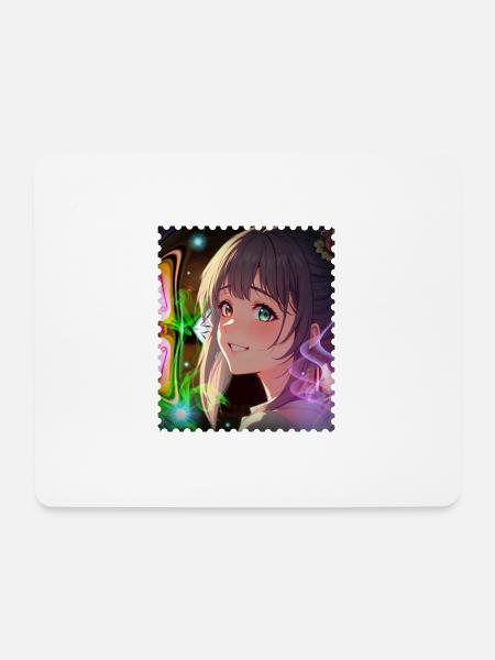 Magical Neon Dream Heroine - Mouse Pad (horizontal) - white