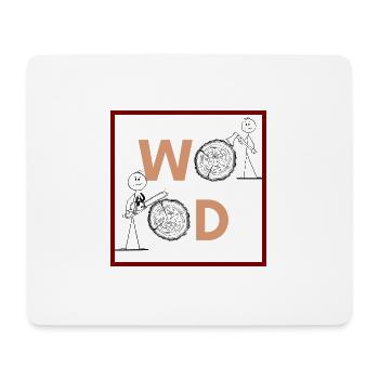 minimalistisches Design für Baumringe - Mousepad (Querformat) - Weiß - Vorne