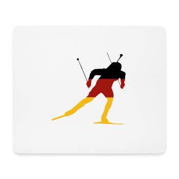 Biathlon Deutschland - Mousepad (Querformat) - Weiß - Vorne