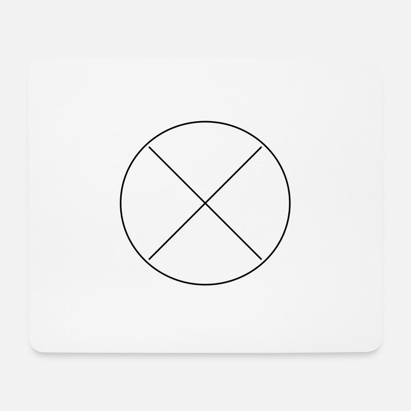 Kreis mit Kreuz - Mousepad (Querformat) - Weiß