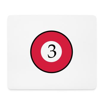 Billard - Mousepad (Querformat) - Weiß - Vorne