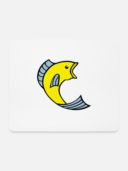 fisch 002 - Mousepad (Querformat) - Weiß