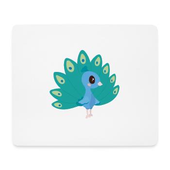 paon - Tapis de souris (format paysage) - blanc - Devant