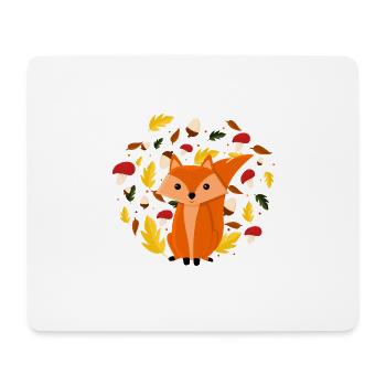 Fuchs Herbst - Mousepad (Querformat) - Weiß - Vorne