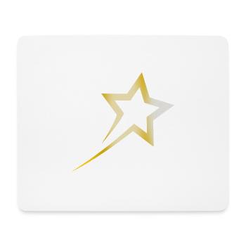 Goldener Stern - Mousepad (Querformat) - Weiß - Vorne