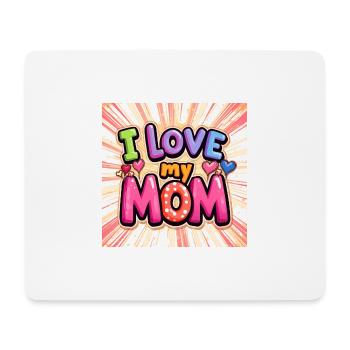 I love my Mama - Mouse Pad (horizontal) - white - Front