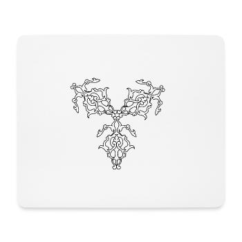 Motifs géométriques - Tapis de souris (format paysage) - blanc - Devant