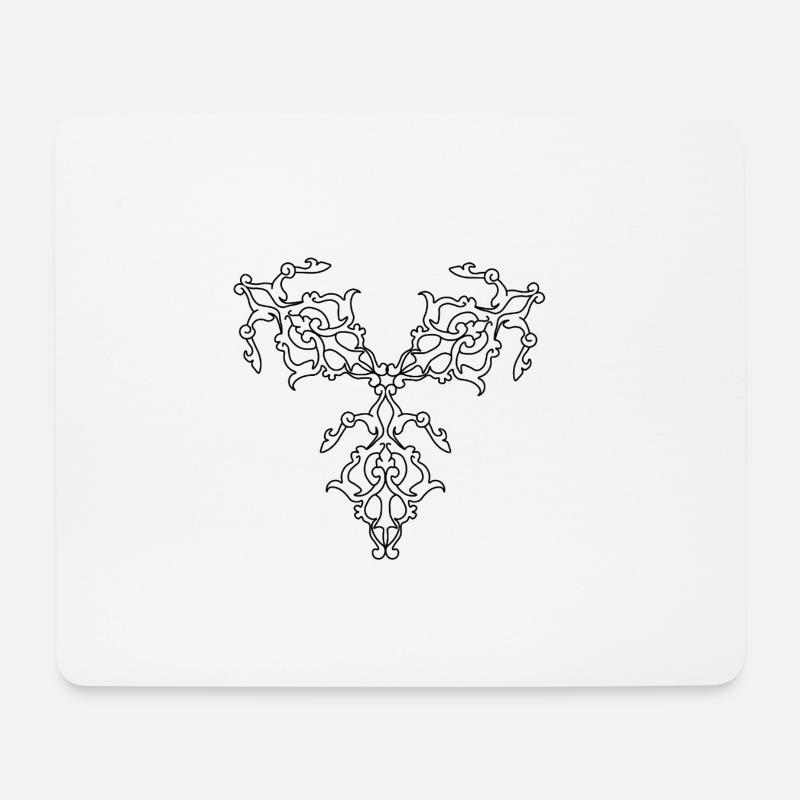 geometrische Muster - Mousepad (Querformat) - Weiß