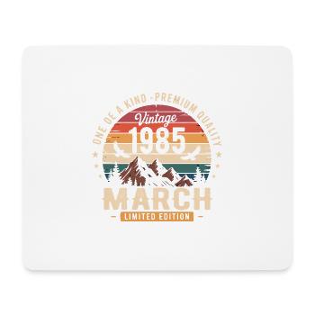 Cadeau mars 1985, Born in march 1985 - Tapis de souris (format paysage) - blanc - Devant