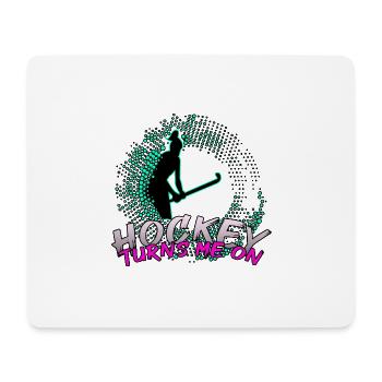 hockey girl feldhockey turns hockeyspieler damen - Mousepad (Querformat) - Weiß - Vorne