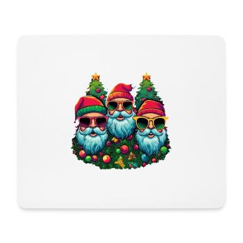 Cool Santas with sunglasses - Mouse Pad (horizontal) - white - Front