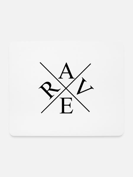 RAVE - Mousepad (Querformat) - Weiß