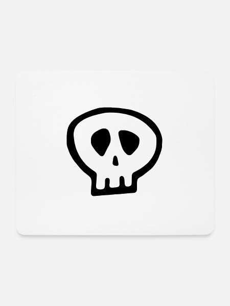 Skull1 (4020V) - Mousepad (Querformat) - Weiß