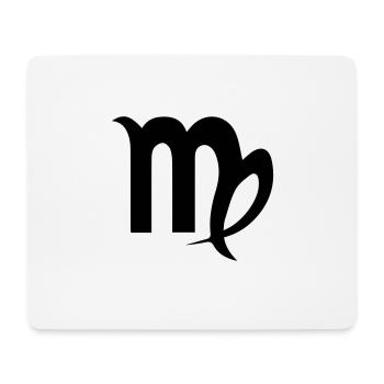 Zodiac Sign Virgo Black Gift Idea - Mouse Pad (horizontal) - white - Front